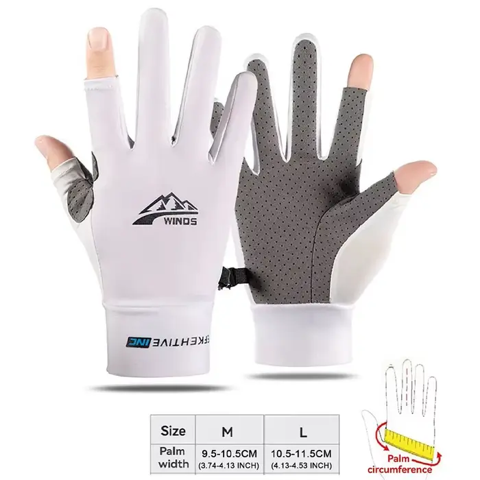 GTUBIKE gants sans doigts pour hommes femmes Protection solaire UV demi doigt gant pour pêche pagaies voile aviron