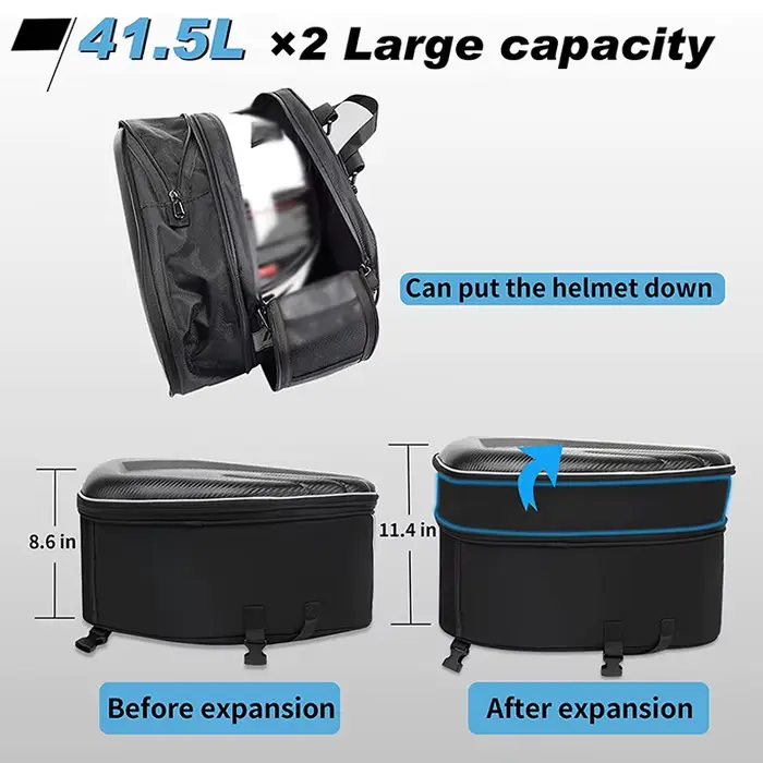 Sacs universels pour sacoches de moto, 2 pièces, sacs de selle pour bagages, fourche de rangement la