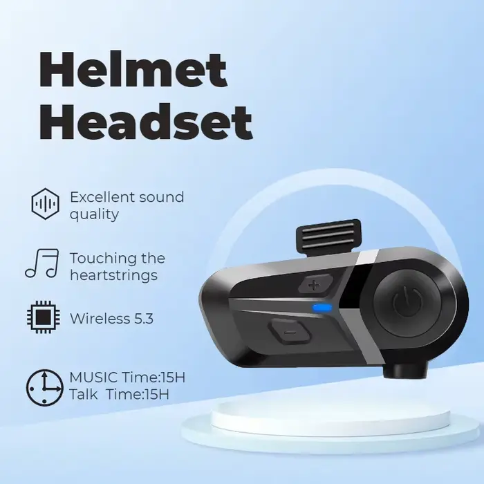 BT 5.3 Moto casque casque lumière sans fil casque mains libres appel téléphone Moto étanche écouteur