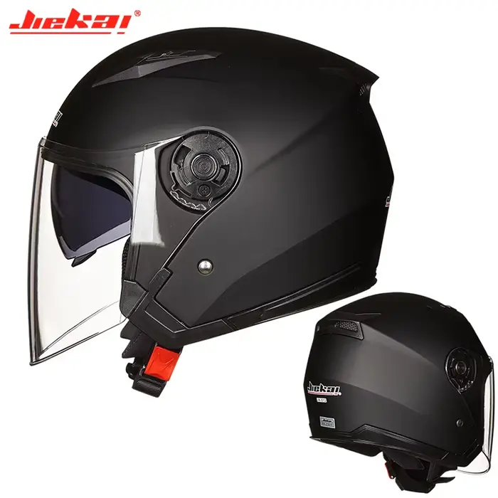 Hommes Moto demi-casques double lentille Scooter Moto casque Casco village équitation capacete de mo