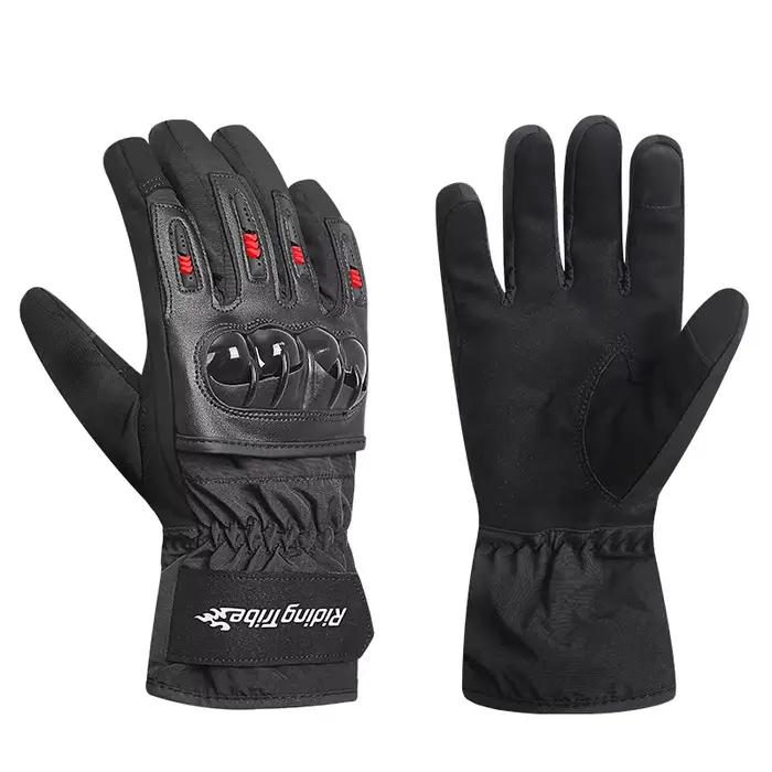 Gants De Moto imperméables Moto chaud course doigt complet Moto Motocross Guantes De Moto gants hive