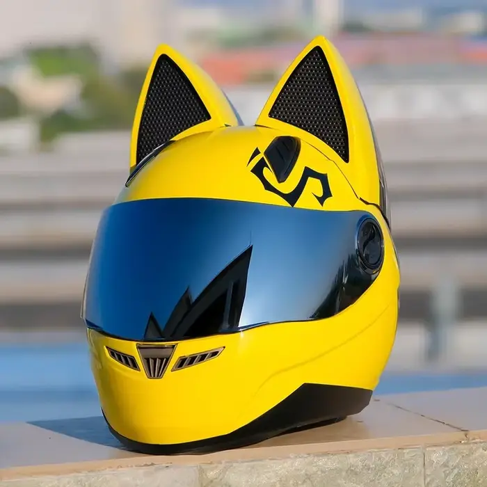Casque de Moto avec oreilles de chat pour femmes