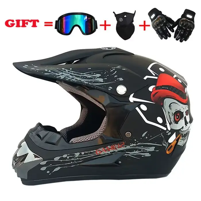 Nouveau casque de moto rabattable enfants motocross hors route