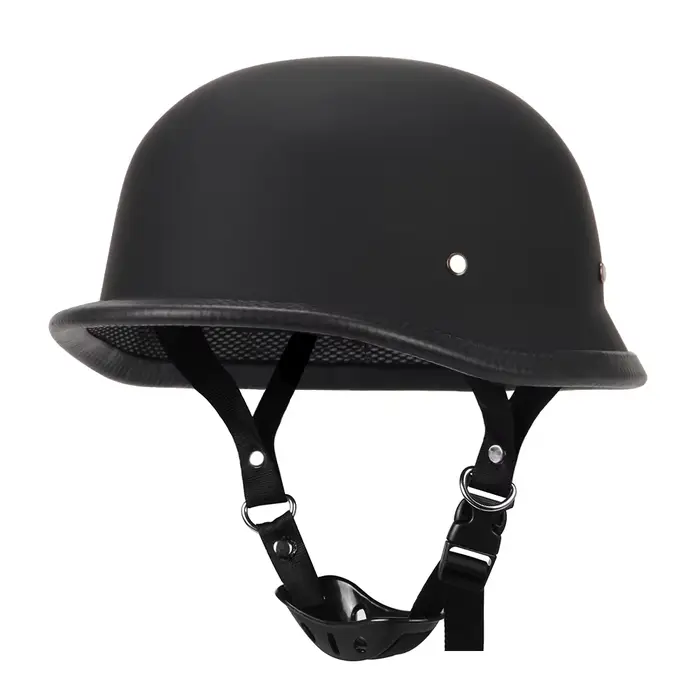 Demi-casque de Moto en cuir allemand, Vintage, Casco Moto, visage ouvert, pilote de motard, Certific