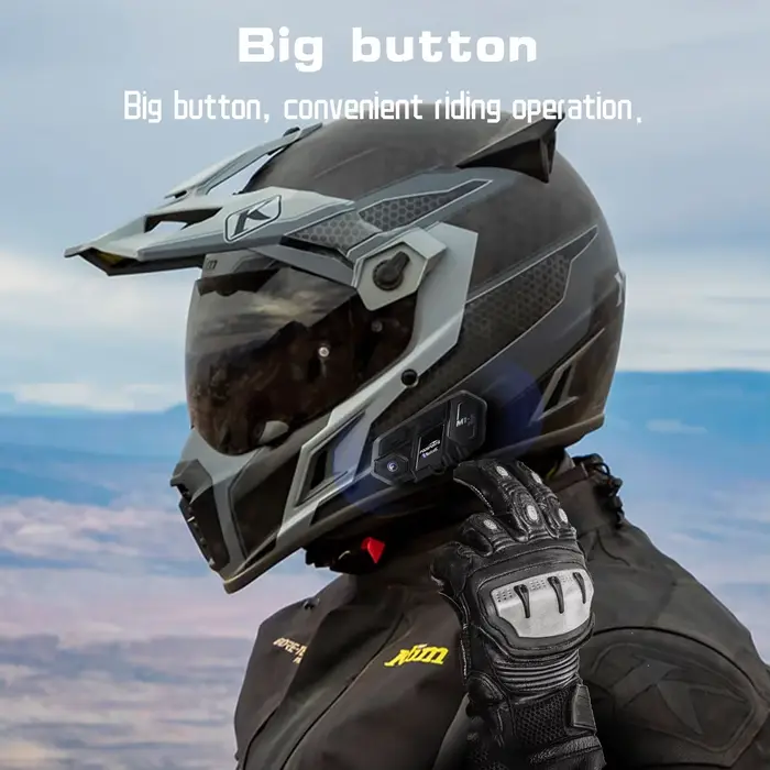 Fodsports M1-S Pro Bluetooth casque casque Moto Interphone 10 coureurs 2000m sans fil Intercomunicad