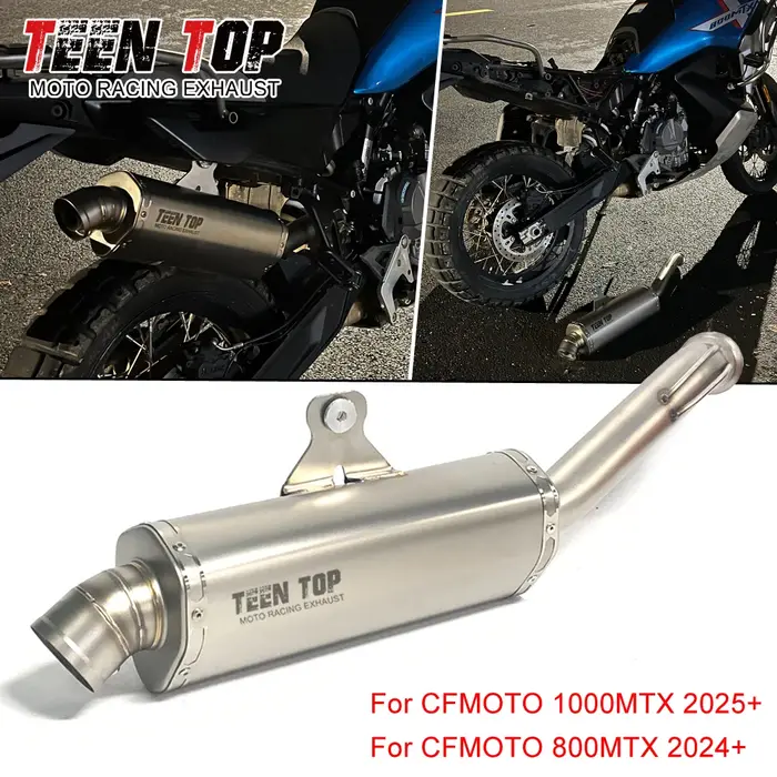 Système d'échappement 1000MTX pour moto CF MOTO 1000MTX 800MTX 2025+ – Silencieux slip-on en acier i
