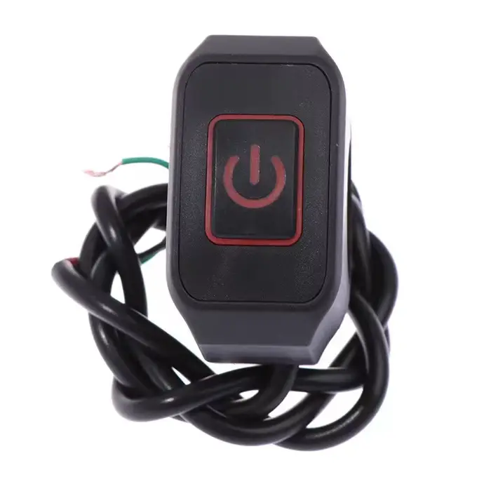 Bouton étanche pour interrupteur modifié pour moto, avec lumière LED, klaxon de phare, bouton marche