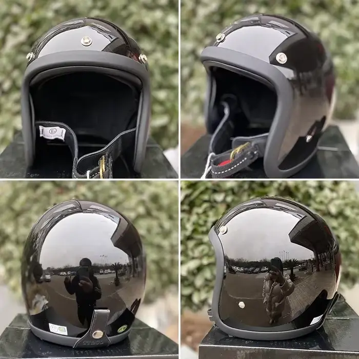 Casque de moto ouvert TT&COCASCOS 500TX, casque rétro vintage à petite coque, casque de scooter, cap