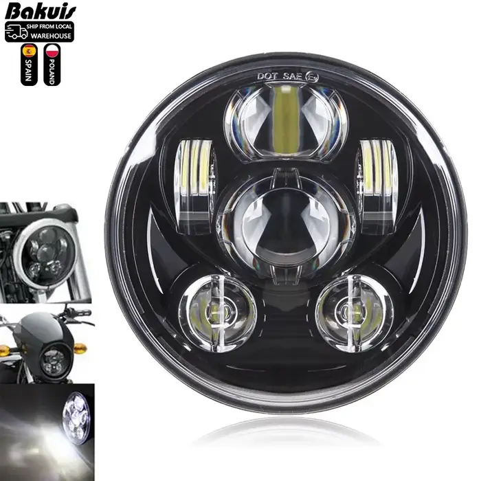 Phare LED DRL 5.75 pouces pour Harley Sportster 1200 XL1200L personnalisé XL1200C 883 XL883 883L XL8