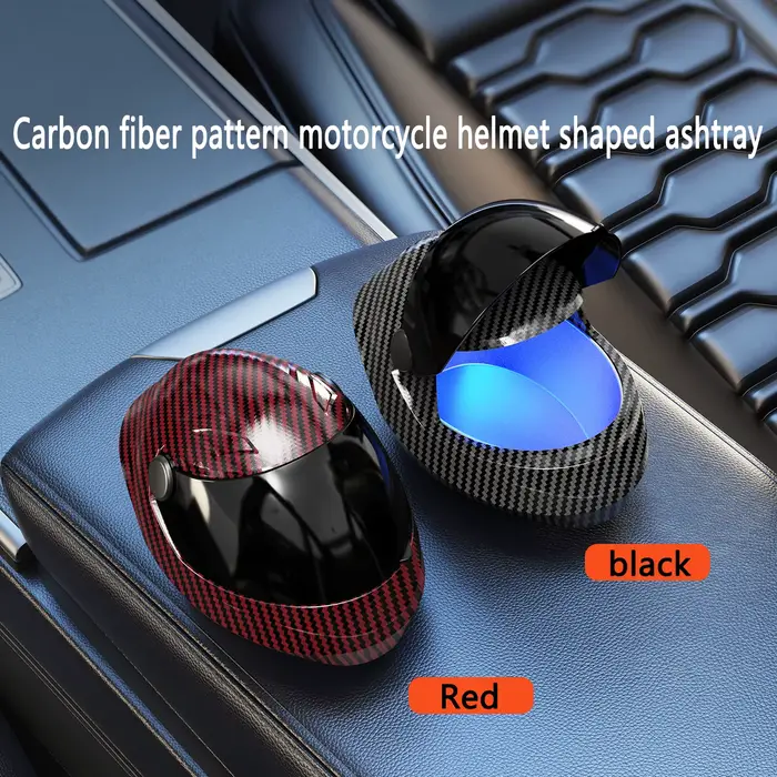 Nouvel cendrier en forme de casque de moto en fibre de carbone