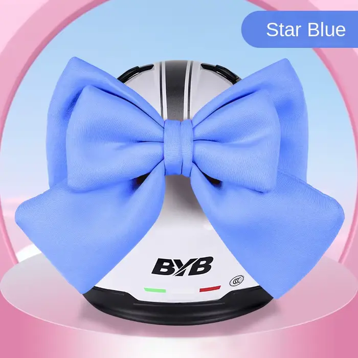 Mignon arc casque modélisation moto casque décoration Polyester coton nœud papillon universel vélo é