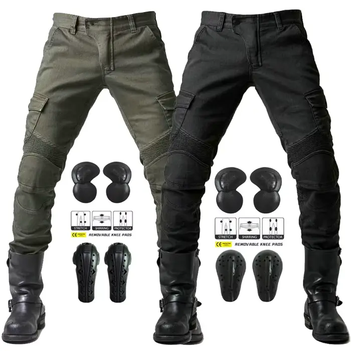 Nouveau Jean Moto Noir Homme 2026 avec Protection Amovible pour la Conduite sur Route, Quatre Saison