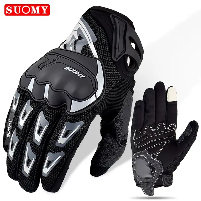 Gants de course d'équipe tout-terrain pour hommes et femmes, moto de motocross BMW, moto de rue, sco