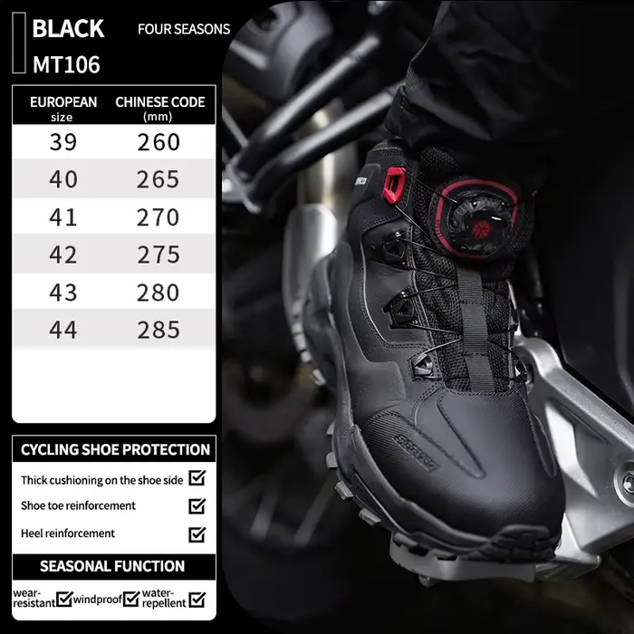 SCOYCO bottes de moto hommes microfibre cuir respirant anti-dérapant résistant à l'usure bottes de c