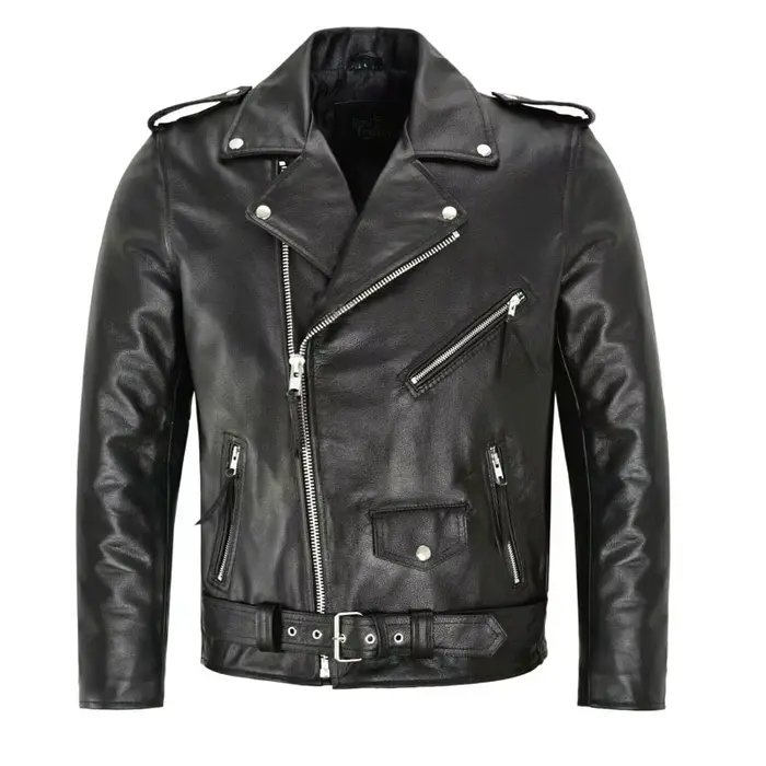 Veste en cuir PU pour hommes, coupe cintrée, col montant, Anti-vent, revers de moto, fermeture éclai