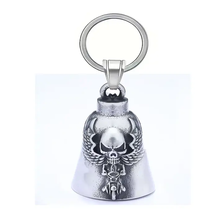Porte-clés cloche de moto Skull Angel, accessoires d'équitation pour hommes