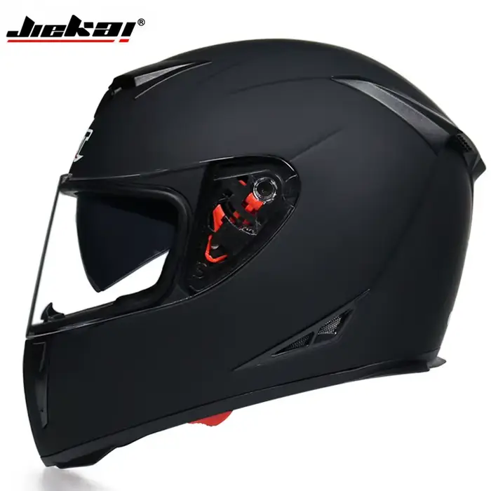 Casque de moto à double lentille avec pare-soleil intégré, casque complet de course, casque d'ocross