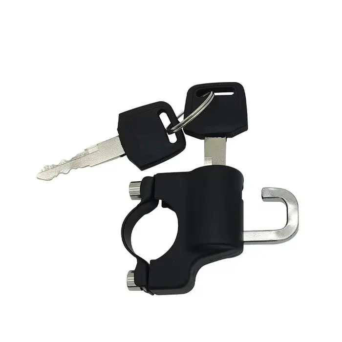 Verrou de casque antivol pour guidon, utilisation moto, verrouillage portable à clé, solution sécuri