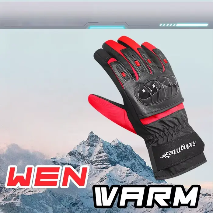 Gants de Moto pour hommes hiver imperméable coupe-vent écran tactile