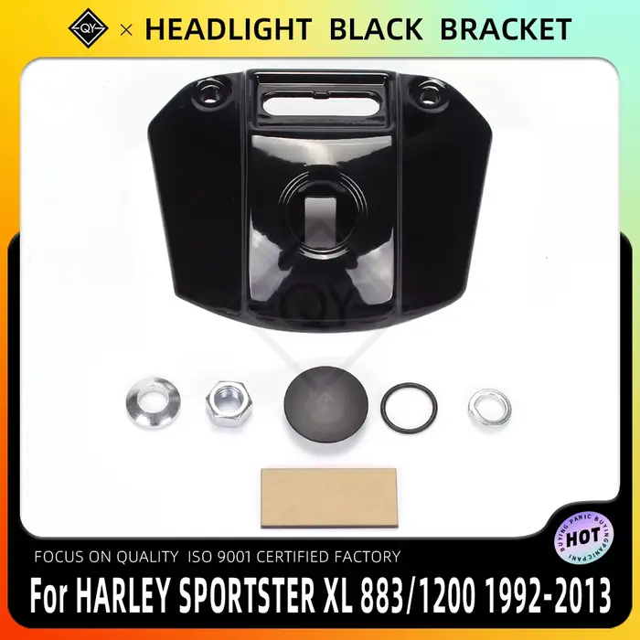 LQYL – support de montage noir pour phare de moto, pour Harley Sportster XL 883 1200 modèles 1992 19