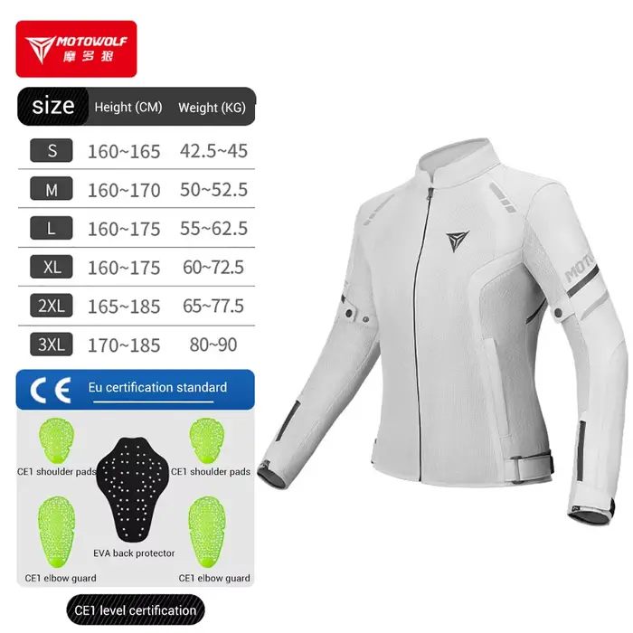Veste de moto d'été en maille respirante pour femme, veste d'équitation Anti-chute, Certification CE
