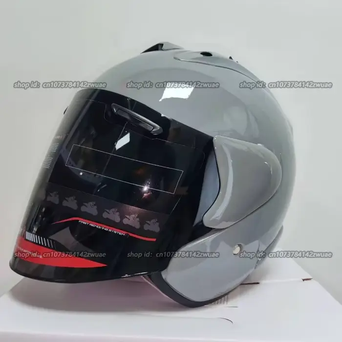 Ram3 gris brillant demi-casque hommes et femmes moto tout-terrain casque d'été descente course monta