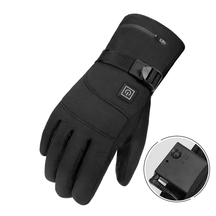 Gants chauffants d'hiver pour hommes et femmes, gants thermiques chauffants pour moto, coupe-vent, g