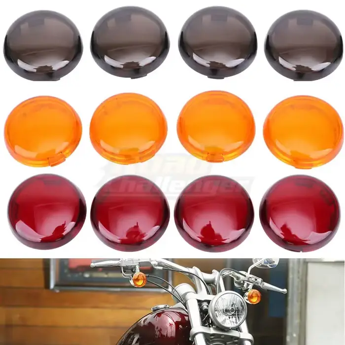 Couvercle d'objectif pour Harley Sportster 883 1200 Glide Dyna Fatboy Road King, indicateur de clign
