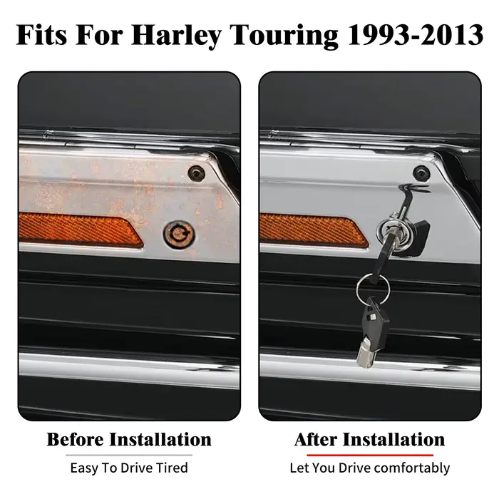 Serrure de sacoche de moto avec jeu de 2 clés, pour Harley Touring Electra Street Glide Road King FL