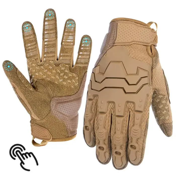 Gants tactiques, compatibles avec les écrans tactiles à cinq doigts