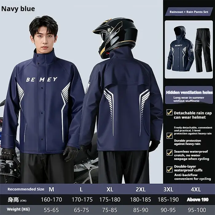 Combinaison imperméable intégrale pour adultes, hommes et femmes, pour la conduite de moto, vêtement