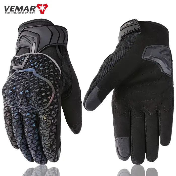 VEMAR hiver gants de Moto courts hiver chaud coupe-vent gants de protection 100% imperméable Guantes