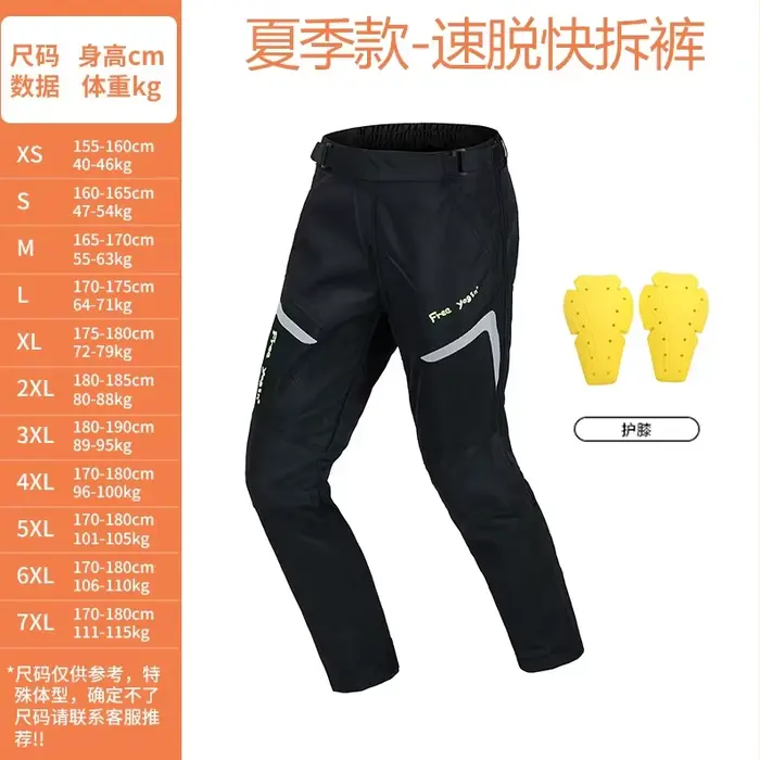 Pantalon de moto respirant pour l'été, pantalon de moto pour homme anti-chute, équipé d'un pantalon 