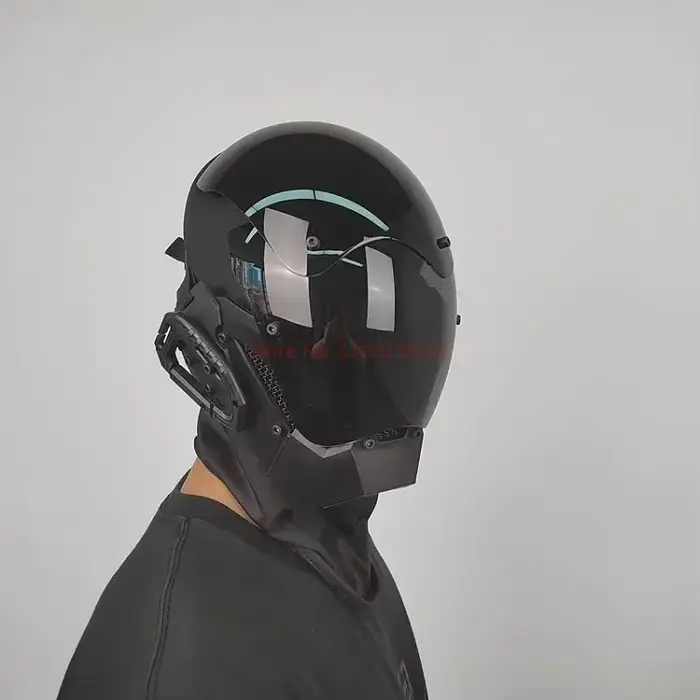Casque Cyberpunk masque Shinobi Robot masque de samouraï Cosplay Techwear Cyber Punk casque de haute