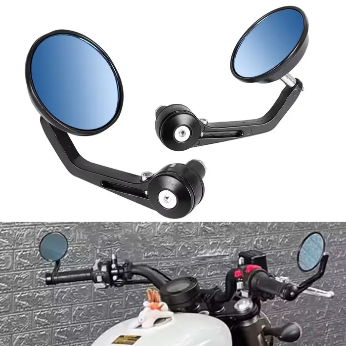 Accessoires de moto, rétroviseurs arrière ronds de 7/8 pouces pour Cafe Racer