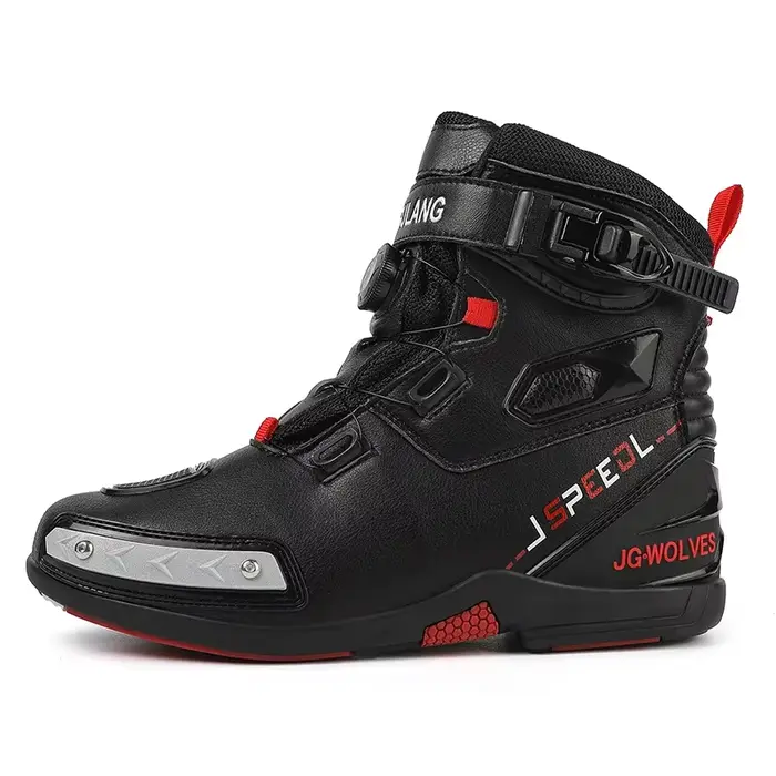 Nouvelles Bottes Moto 2026 pour Hommes en Cuir Respirantes Antidérapantes Résistantes à l'Usure Bott