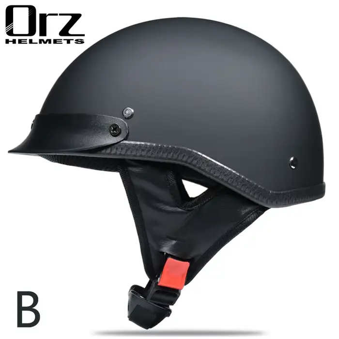 Casque demi-visage pour moto, vintage rétro scooter jet Cruiser, ouvert avec col coupe-vent