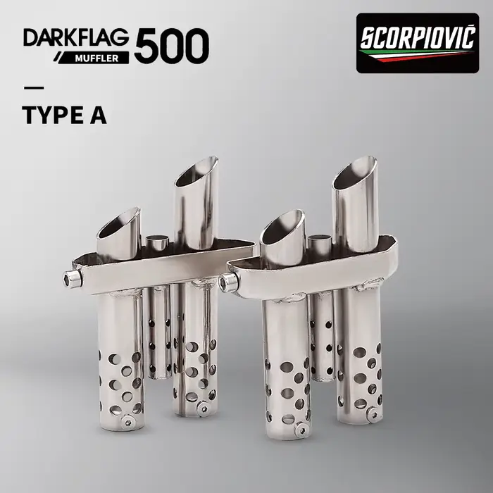 Silencieux d'échappement Slip-On pour Moto Dark Flag 500, accessoires de tuyau d'échappement modifié