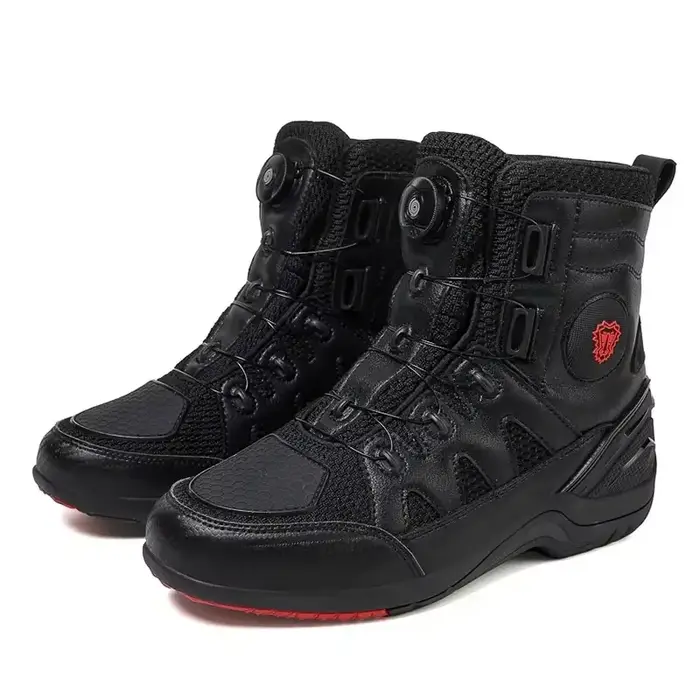 Bottes de motocross pour hommes et femmes, bottes de motard antidérapantes, bottes de moto imperméab