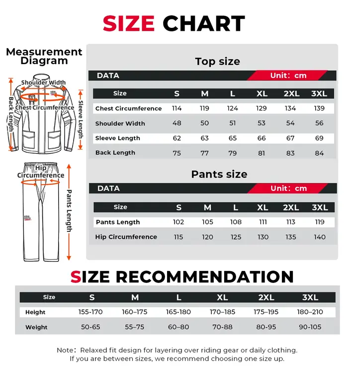 Ensemble imperméable pour moto