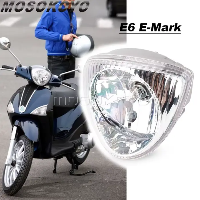 Phare de moto en plastique pour Scooter Fly 50 100 125 2t Liberty 50 4t Liberty 125, feu avant Hi/Lo