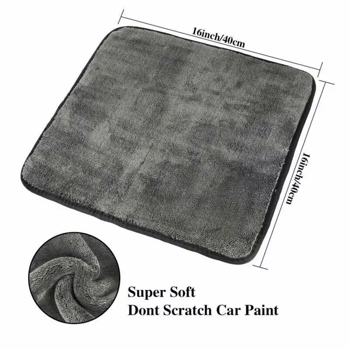 SEAMETAL serviette de nettoyage de moto douce 1200GSM serviette de lavage de détail 40X40cm chiffon 