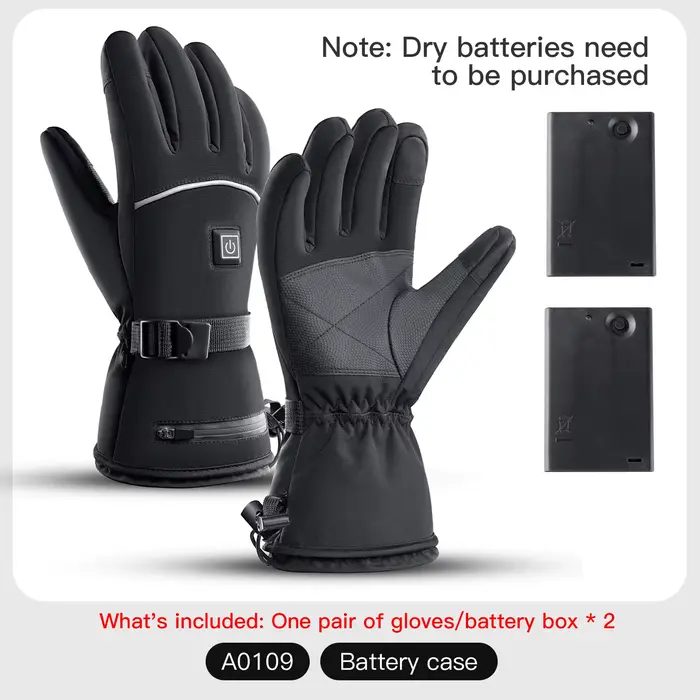 Gants chauffants électriques Moto hiver Moto gants chauffants chaud imperméable Rechargeable chauffa