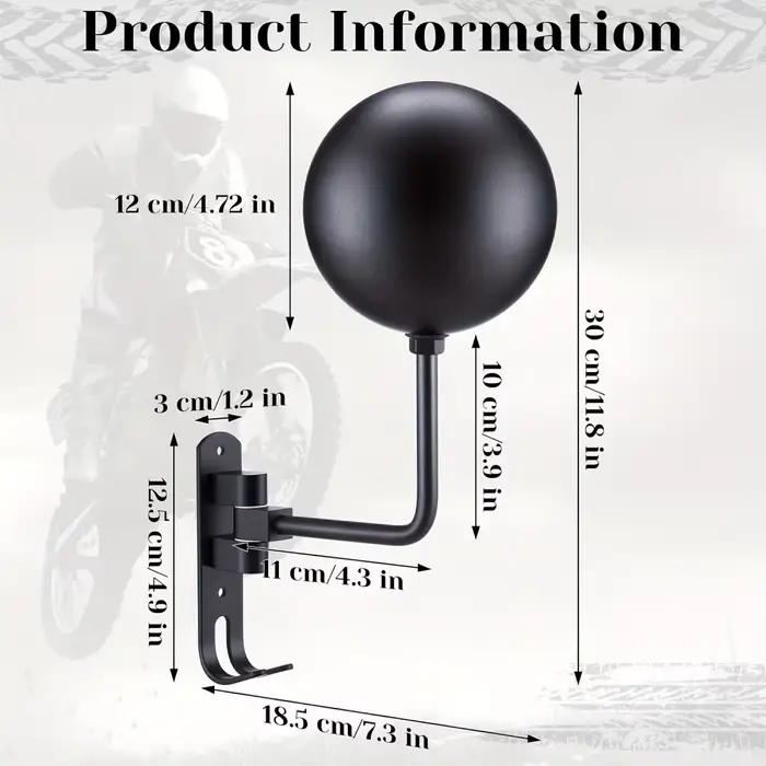 Multifonctionnel Porte-casque Rotatif à 180° Casque de moto Accessoires moto Crochet à griffes Fixé 