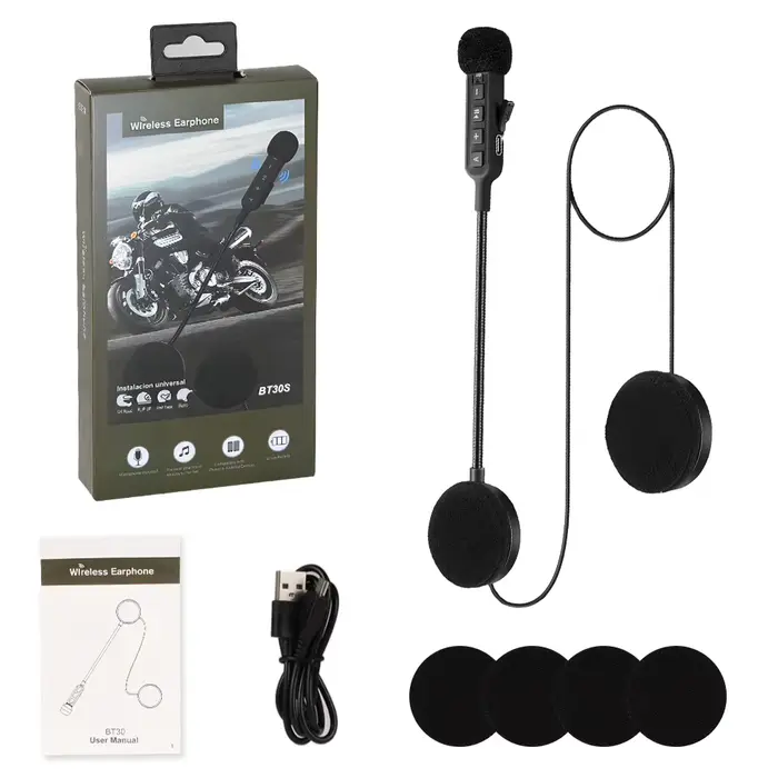BT30S casque de Moto casque sans fil écouteur mains libres Kit d'appel stéréo Anti-interférence pour