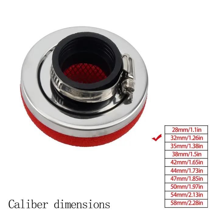 Moto 28 32 35 38 42 45 50 54 58 MM filtre à Air en mousse droite éponge nettoyant Moto Scooter Motoc