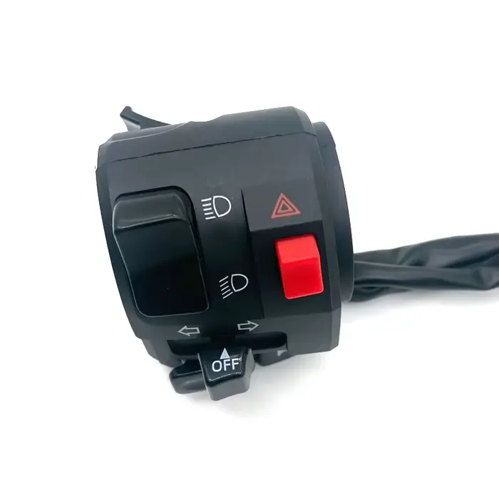 1 pièces gauche 22mm commutateurs de moto bouton de klaxon de moto clignotant voyant d'avertissement