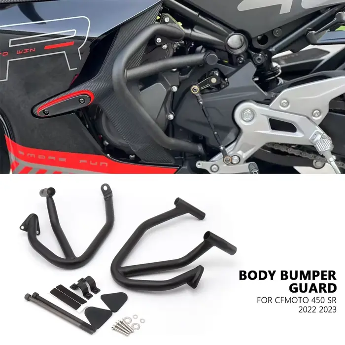 Nouveau Accessoires de moto noir autoroute moteur garde pare-chocs Crash Bar protecteur pour CFMOTO 450SR 450 SR