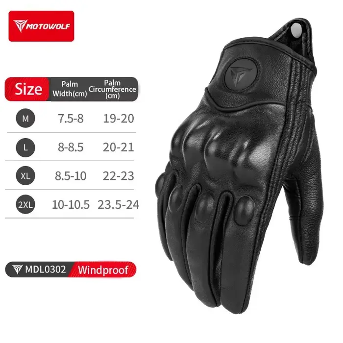 Gants de moto pour hommes et femmes, en cuir, en carbone, pour cyclisme, hiver, moto, motocross, ATV