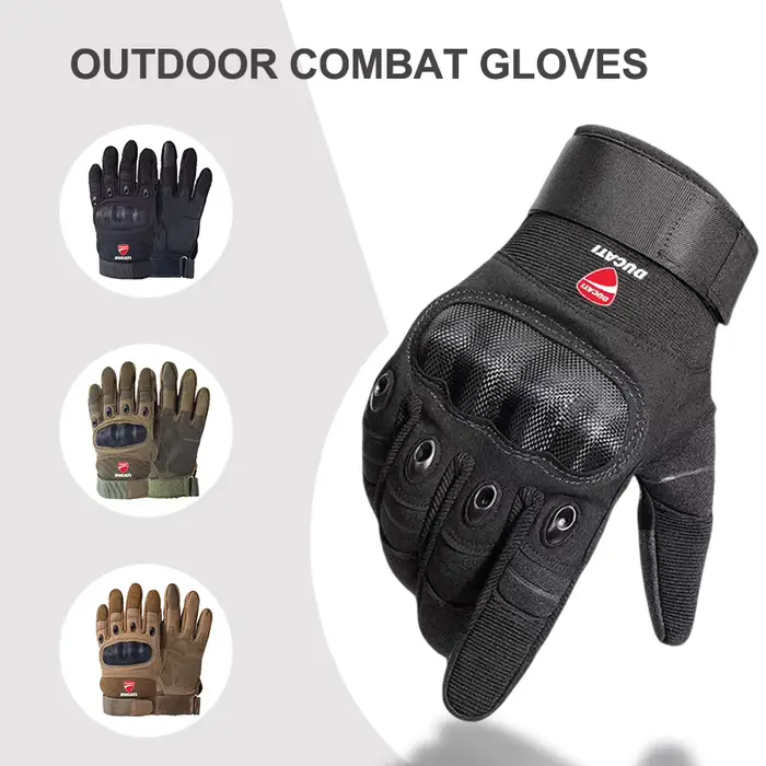 Gants de moto en cuir Vintage pour écran tactile Ducati